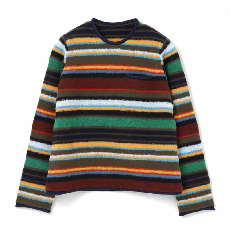 SACAI＜サカイ＞ ボーダー柄ニットプルオーバー
