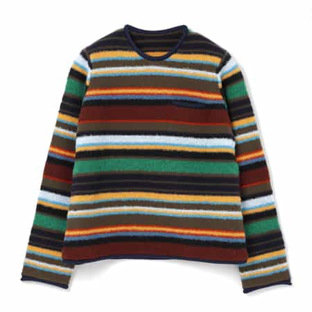 SACAI＜サカイ＞ ボーダー柄ニットプルオーバー