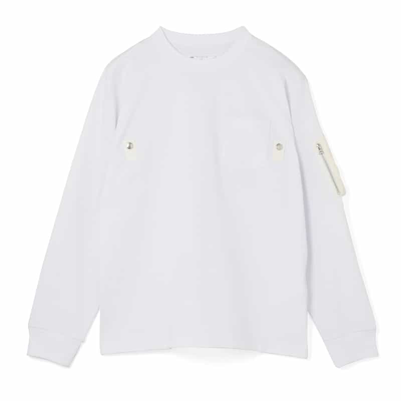 SACAI＜サカイ＞ コットンジャージーロングスリーブTシャツ