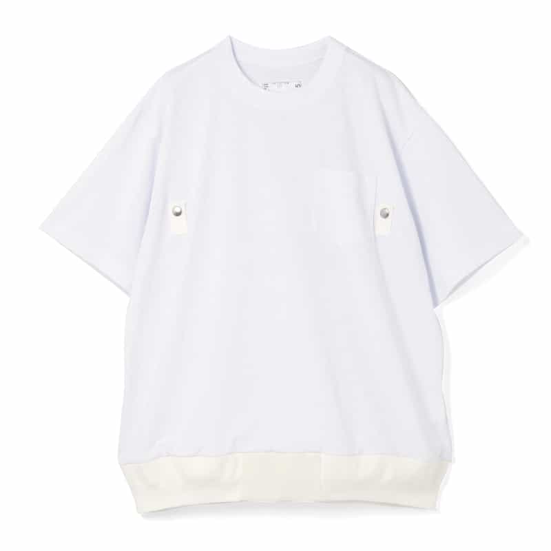 SACAI SACAI＜サカイ＞ コットンジャージーTシャツ WHITE