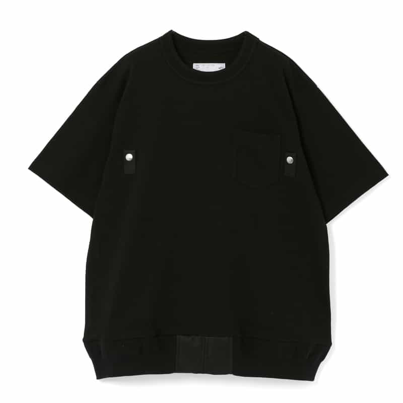SACAI SACAI＜サカイ＞ コットンジャージーTシャツ BLACK