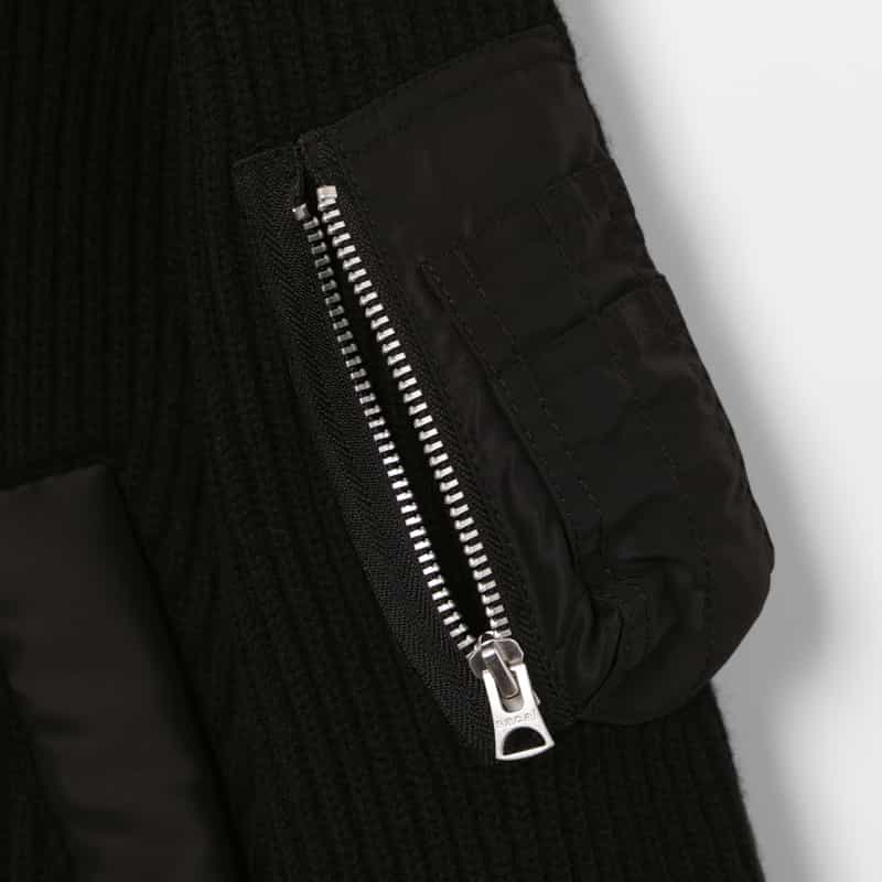SACAI SACAI＜サカイ＞ ジップアップニットブルゾン BLACK