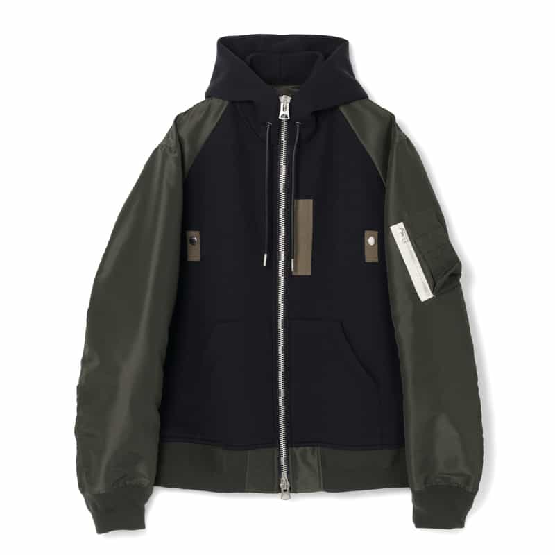 SACAI＜サカイ＞ コンビネーション ジップアップパーカー