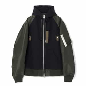 SACAI＜サカイ＞ コンビネーション ジップアップパーカー