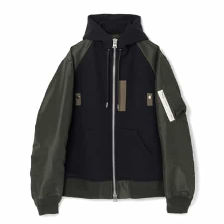 SACAI＜サカイ＞ コンビネーション ジップアップパーカー