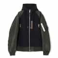 SACAI＜サカイ＞ コンビネーション ジップアップパーカー
