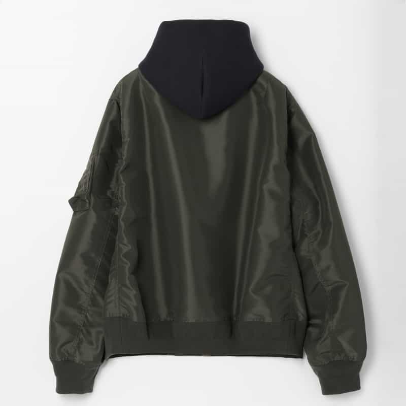 SACAI SACAI＜サカイ＞ コンビネーション ジップアップパーカー NAVY