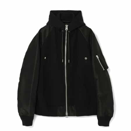 SACAI＜サカイ＞ コンビネーション ジップアップパーカー