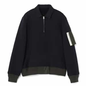 SACAI＜サカイ＞ コンビネーション スウェットポロシャツ