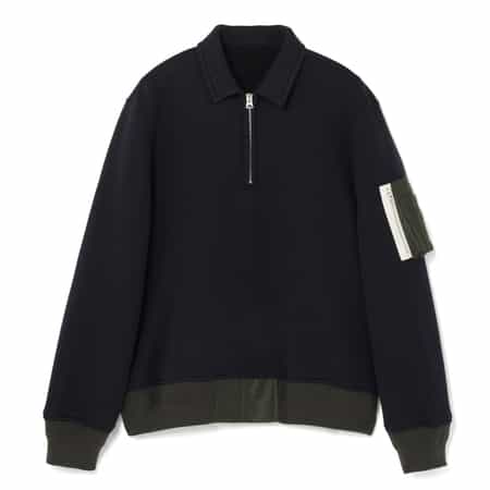 SACAI＜サカイ＞ コンビネーション スウェットポロシャツ