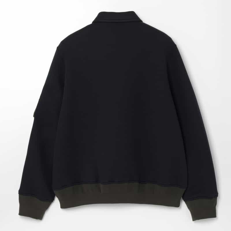 SACAI SACAI＜サカイ＞ コンビネーション スウェットポロシャツ NAVY