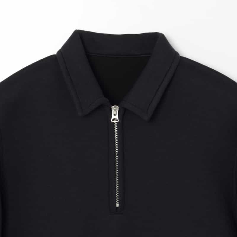 SACAI SACAI＜サカイ＞ コンビネーション スウェットポロシャツ NAVY