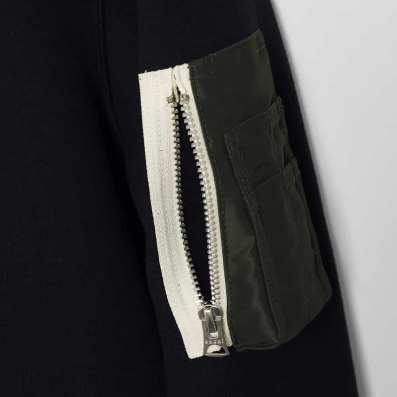 SACAI SACAI＜サカイ＞ コンビネーション スウェットポロシャツ NAVY