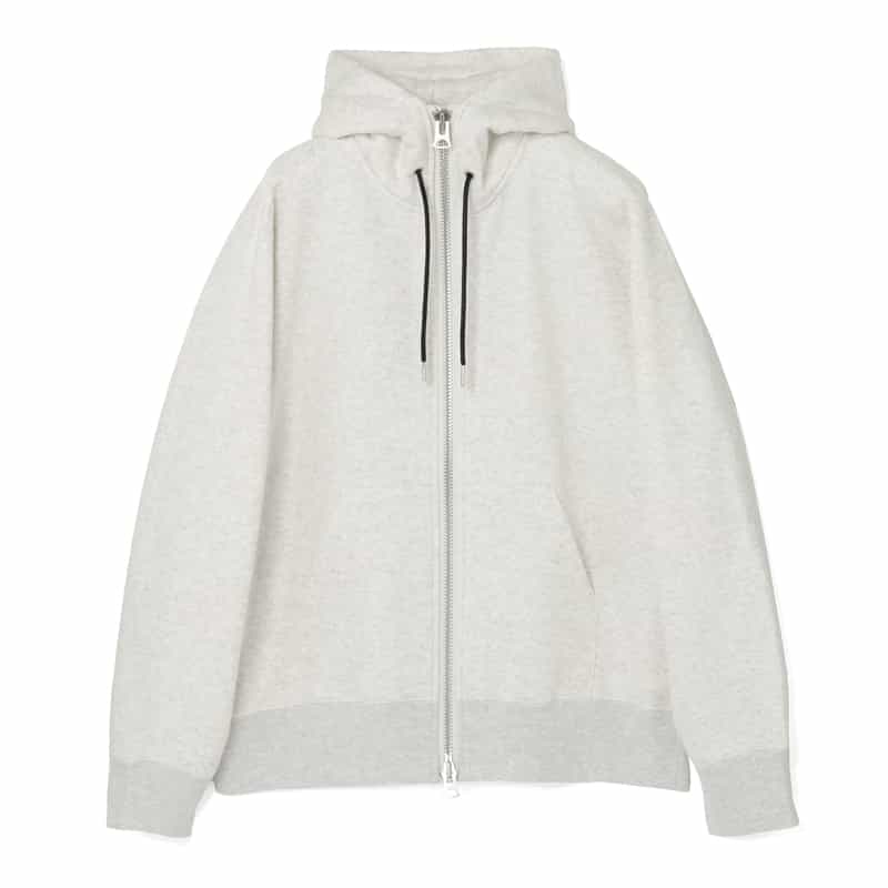 SACAI SACAI＜サカイ＞ ジップアップスウェットフーディ OFF WHITE