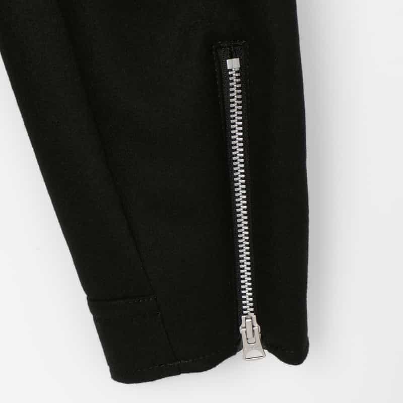 SACAI SACAI ＜サカイ＞ レザー切替 ジップアップウールブルゾン BLACK