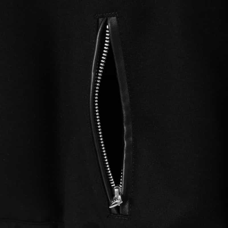 SACAI SACAI ＜サカイ＞ レザー切替 ジップアップウールブルゾン BLACK
