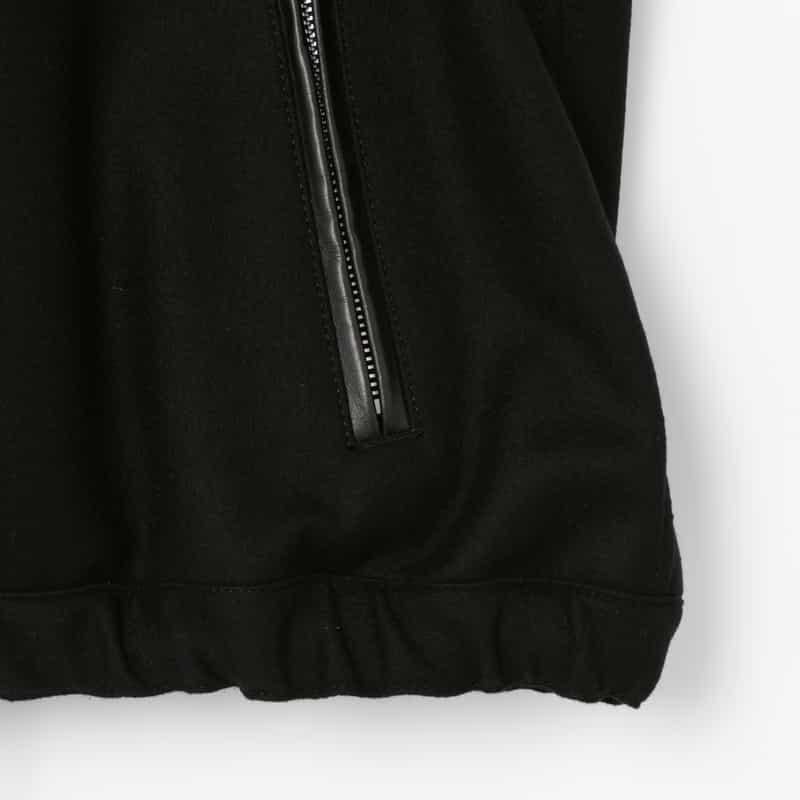 SACAI SACAI ＜サカイ＞ レザー切替 ジップアップウールブルゾン BLACK