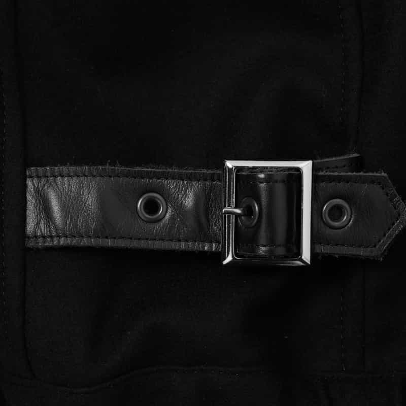 SACAI SACAI ＜サカイ＞ レザー切替 ジップアップウールブルゾン BLACK