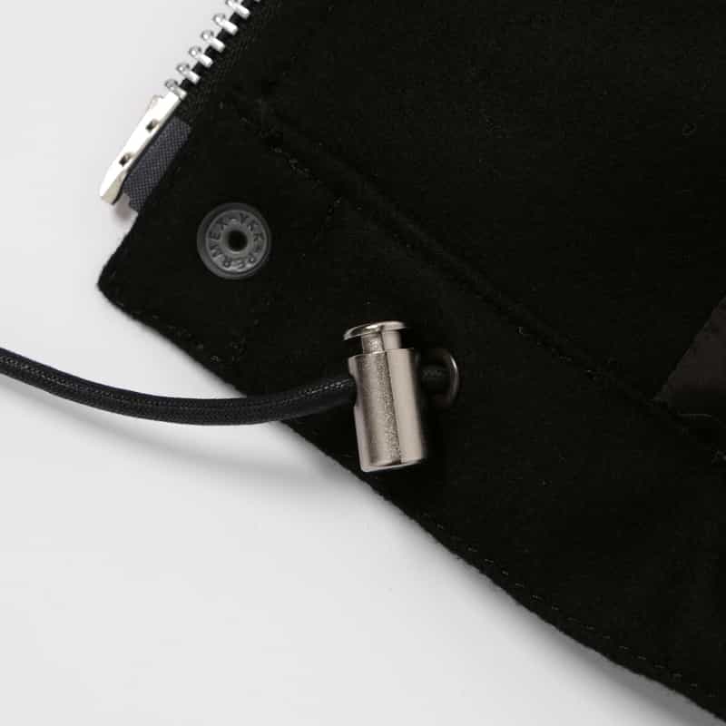 SACAI SACAI ＜サカイ＞ レザー切替 ジップアップウールブルゾン BLACK