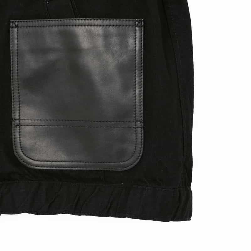 SACAI SACAI ＜サカイ＞ レザー切替 ジップアップデニムジャケット BLACK