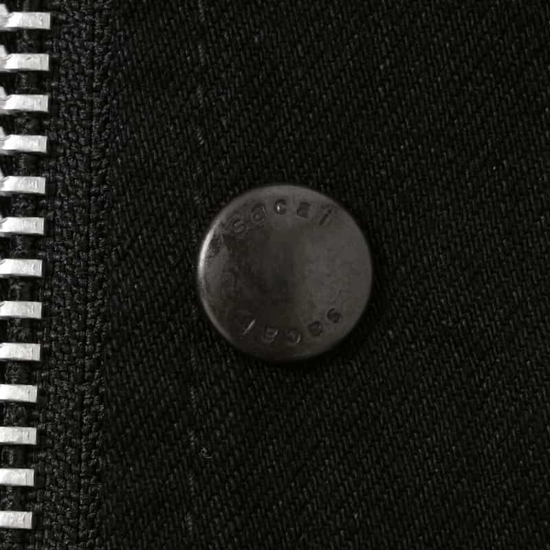 SACAI SACAI ＜サカイ＞ レザー切替 ジップアップデニムジャケット BLACK