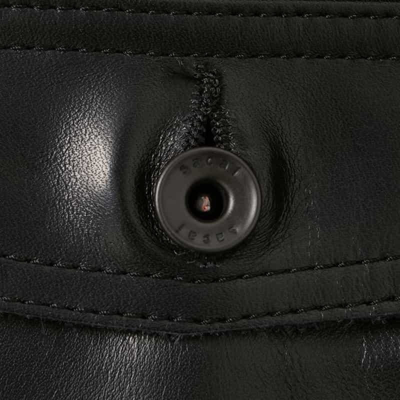 SACAI SACAI ＜サカイ＞ レザー切替 ジップアップデニムジャケット BLACK