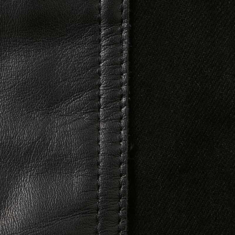 SACAI SACAI ＜サカイ＞ レザー切替 ジップアップデニムジャケット BLACK
