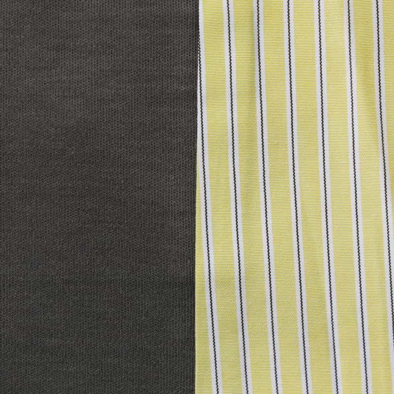 BARNEYS NEW YORK ウォッシャブル 異素材コンビネーションカットソー DARK GRAY
