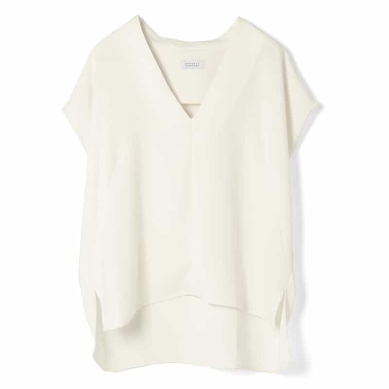 BARNEYS NEW YORK セットアップ ウォッシャブル ジョーゼット素材ブラウス OFF WHITE