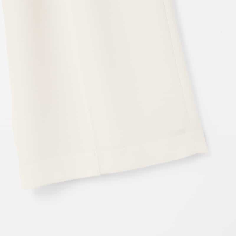 BARNEYS NEW YORK セットアップ ウォッシャブル ジョーゼット素材タックパンツ OFF WHITE