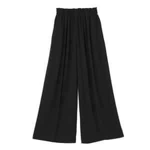 セットアップ ウォッシャブル ジョーゼット素材タックパンツ