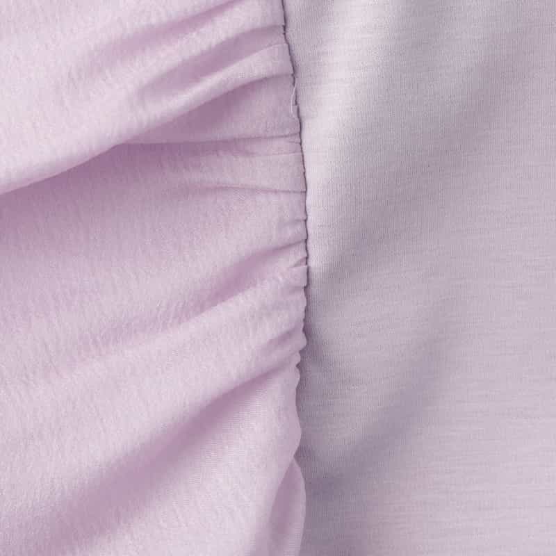 BARNEYS NEW YORK ウォッシャブル 異素材コンビネーションボリュームスリーブカットソー PURPLE