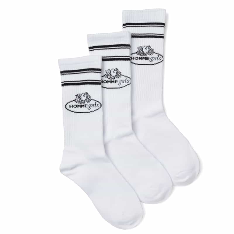 HOMME GIRLS HOMME GIRLS ＜オム ガールズ＞ソックス（3足セット） WHITE