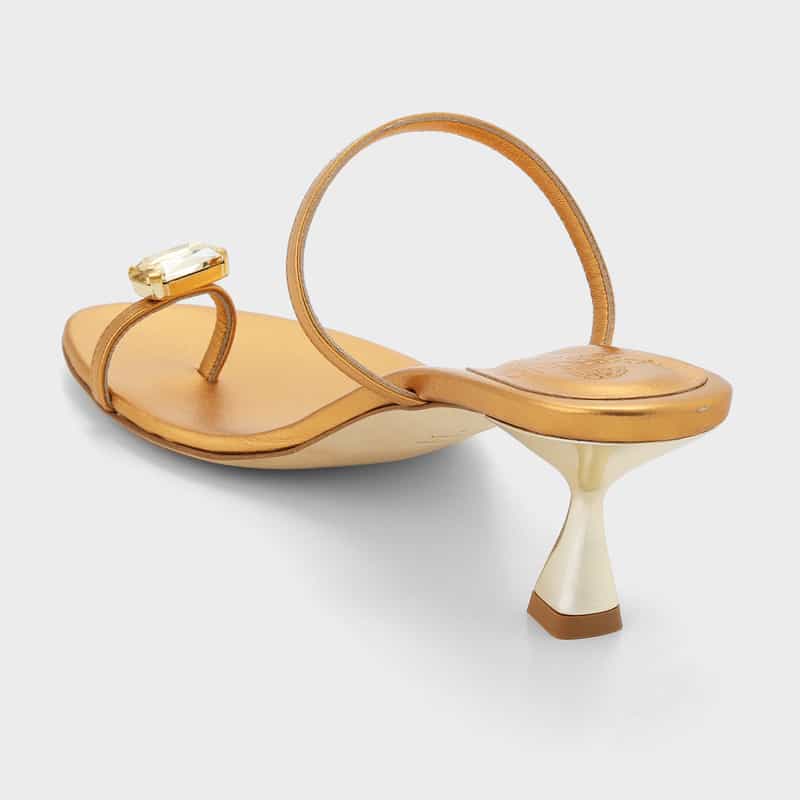 IL SANDALO OF CAPRI IL SANDALO OF CAPRI ＜イル サンダロ オブ カプリ＞ ビジュー付きトングサンダル ORANGE