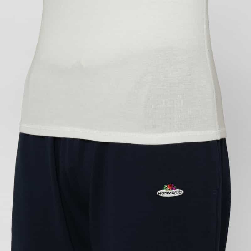 HOMME GIRLS HOMME GIRLS ＜オム ガールズ＞ バックロゴ刺繍 ロングスリーブTシャツ WHITE