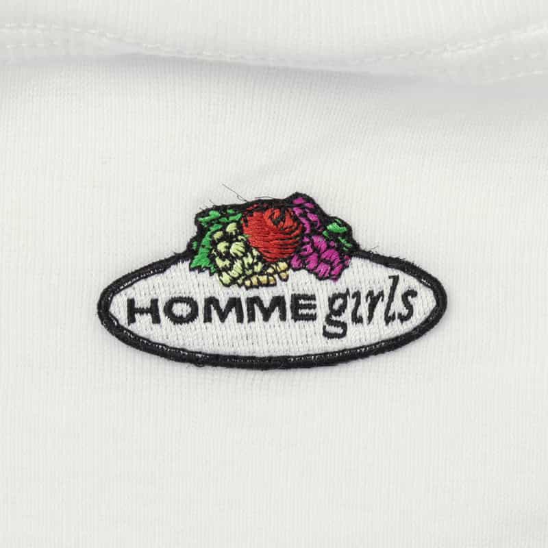 HOMME GIRLS HOMME GIRLS ＜オム ガールズ＞ バックロゴ刺繍 ロングスリーブTシャツ WHITE