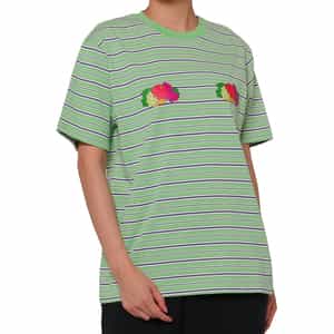 HOMME GIRLS ＜オム ガールズ＞ ストライプ柄 フルーツプリントTシャツ
