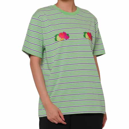 HOMME GIRLS ＜オム ガールズ＞ ストライプ柄 フルーツプリントTシャツ