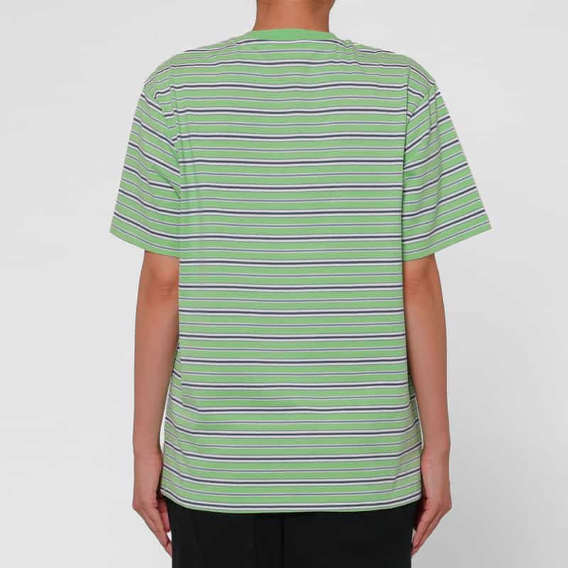 HOMME GIRLS HOMME GIRLS ＜オム ガールズ＞ ストライプ柄 フルーツプリントTシャツ GREEN