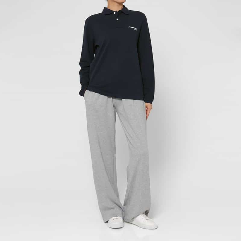 HOMME GIRLS HOMME GIRLS ＜オム ガールズ＞ ロゴ入りロングスリーブポロシャツ NAVY