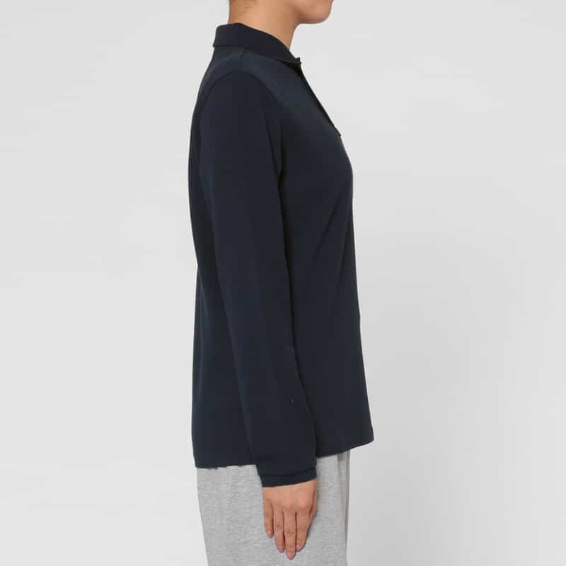HOMME GIRLS HOMME GIRLS ＜オム ガールズ＞ ロゴ入りロングスリーブポロシャツ NAVY