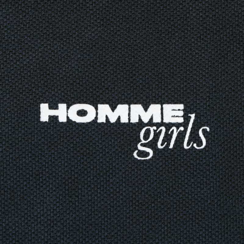 HOMME GIRLS HOMME GIRLS ＜オム ガールズ＞ ロゴ入りロングスリーブポロシャツ NAVY