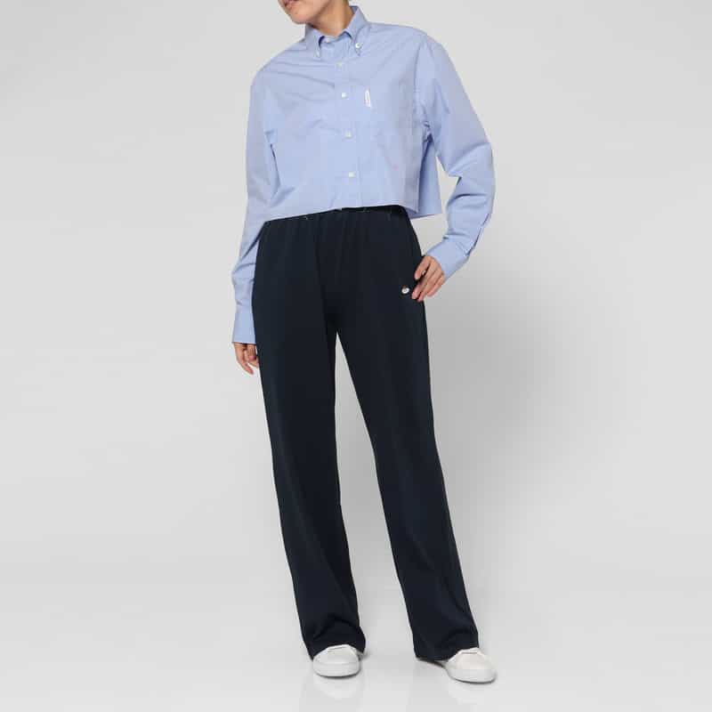 HOMME GIRLS HOMME GIRLS ＜オム ガールズ＞ クロップドシャツ BLUE