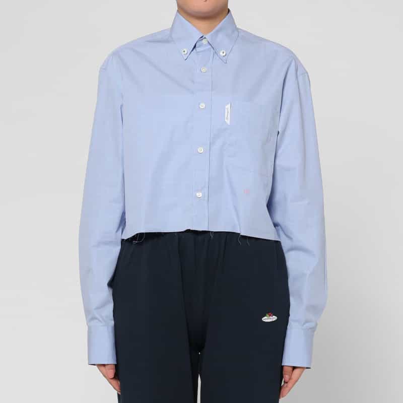 HOMME GIRLS HOMME GIRLS ＜オム ガールズ＞ クロップドシャツ BLUE