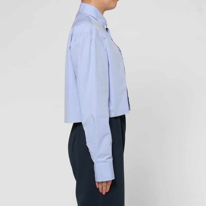 HOMME GIRLS HOMME GIRLS ＜オム ガールズ＞ クロップドシャツ BLUE