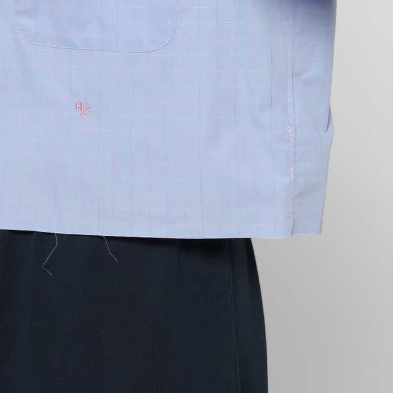 HOMME GIRLS HOMME GIRLS ＜オム ガールズ＞ クロップドシャツ BLUE