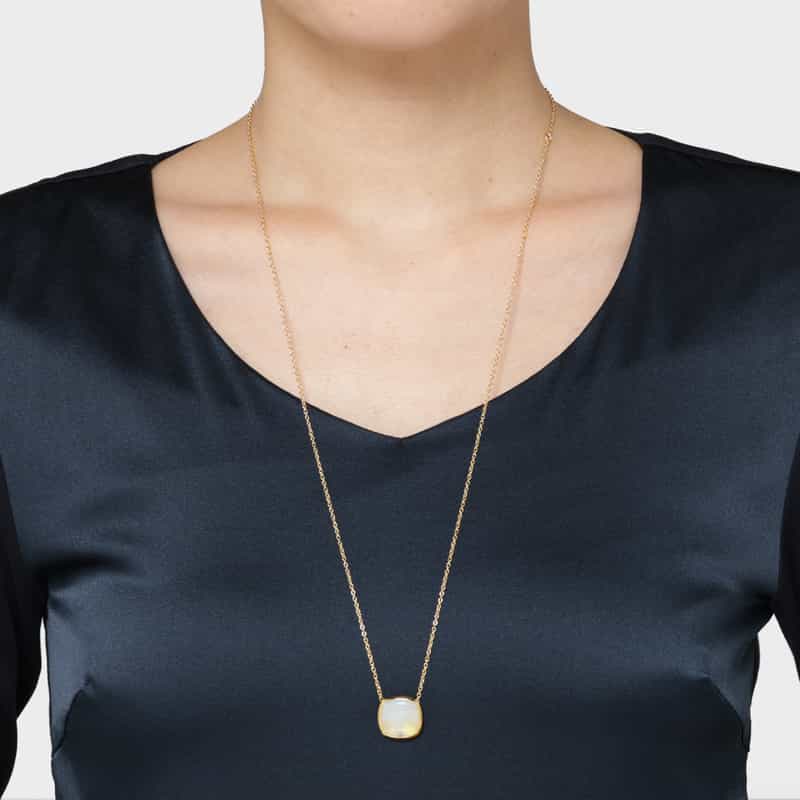 LA SOEUR LA SOEUR＜ラ スール＞ ロングネックレス（ムーンストーン） GOLD