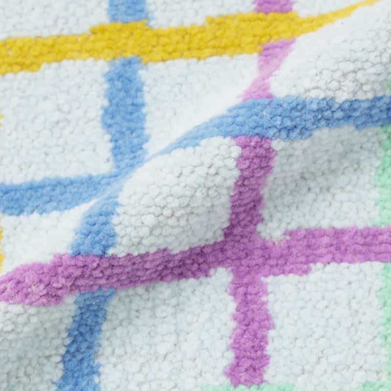 BARNEYS NEW YORK チェック柄 シェニール織りタオルハンカチ MULTI COLOR