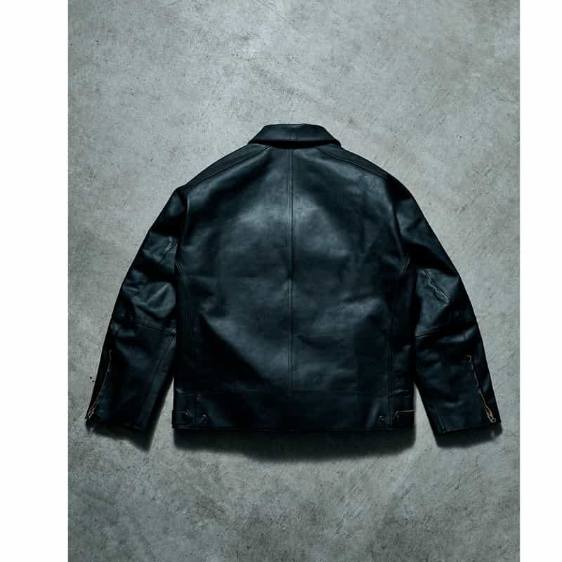 BARNEYS NEW YORK 【オンラインストア限定先行受注販売】BARNEYS NEW YORK by ANCELLM　ホースレザーブルゾン BLACK