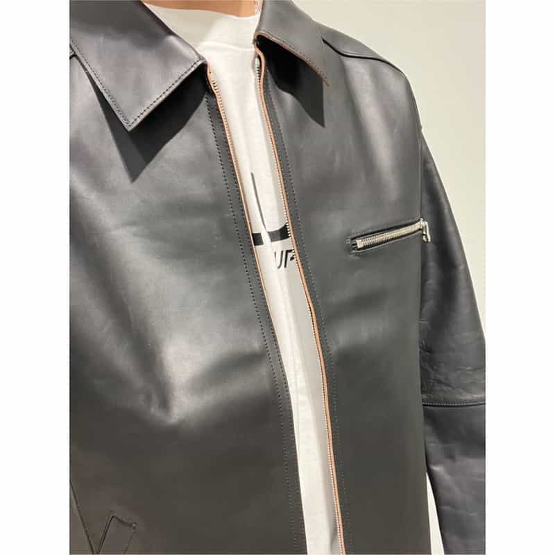 BARNEYS NEW YORK 【オンラインストア限定先行受注販売】BARNEYS NEW YORK by ANCELLM　ホースレザーブルゾン BLACK